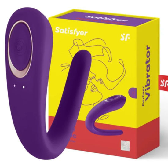 Imagen de Vibrador Parejas Recarga Recargable Satisfyer Doble Clitoris Color Púrpura