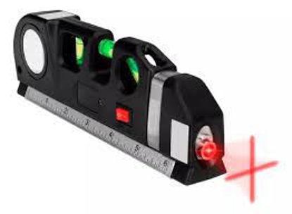 Imagen de Nivel Laser 3 Burbujas Cinta Métrica Regla Cruz Horizontal Vertical