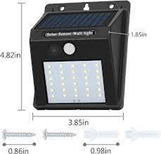 Imagen de Set X 2 Luz Led Exterior Solar Panel Sensor Movimiento Farol