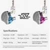 Imagen de Auriculares In-ear Kz Zsn Pro Con Cable Con Microfono Violeta Gamer 2 Drivers Por Lado